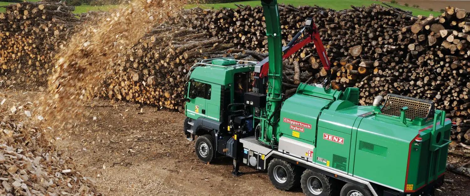 Máy băm gỗ JENZ Chippertruck hybrid